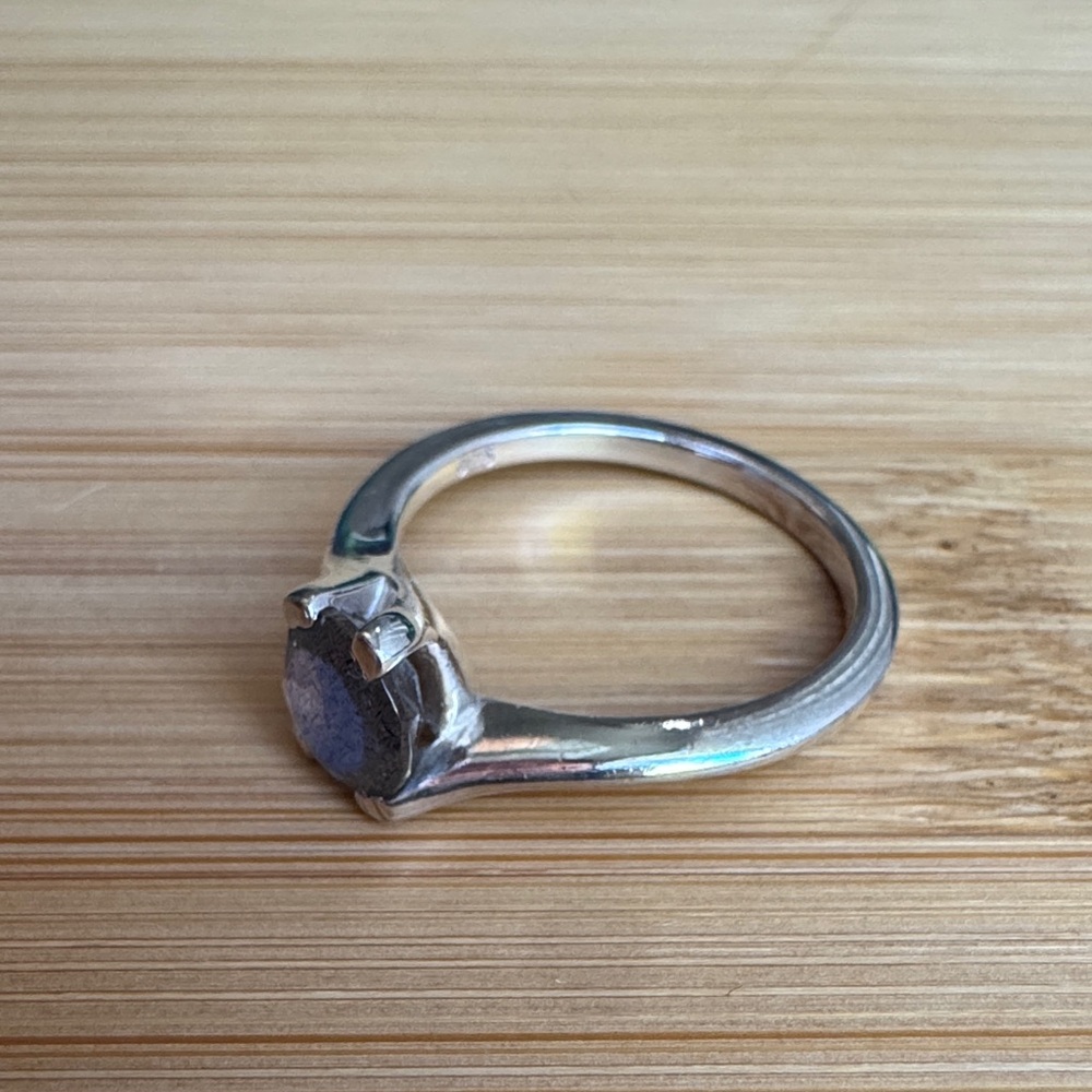 Silver Ring with Blue Stone